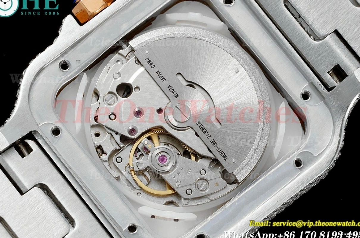 RG 40mm SS Red Santos MY9015 Mens SS Dial XL 100 AMG 0129